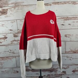 Kansas City Chiefs Sweater Chunky Script Pullover Size XL